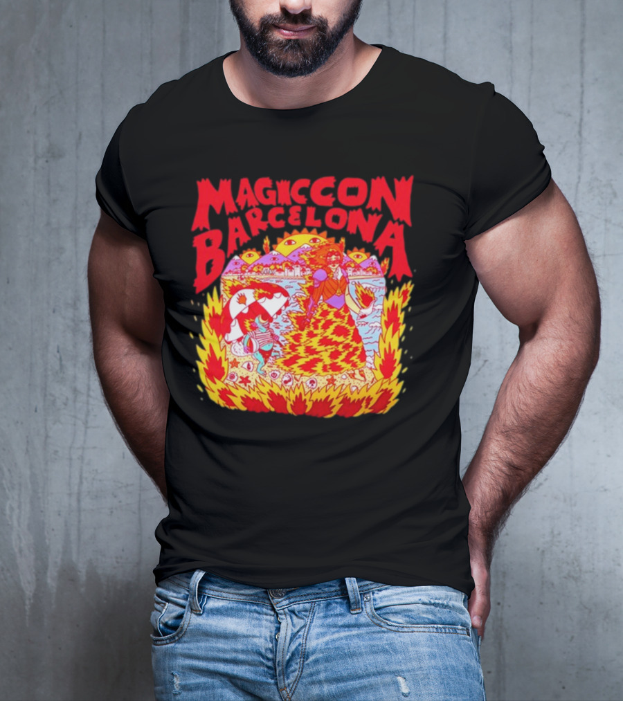 Magiccon Barcelona Vibrant Psychedelic Inferno T-Shirt