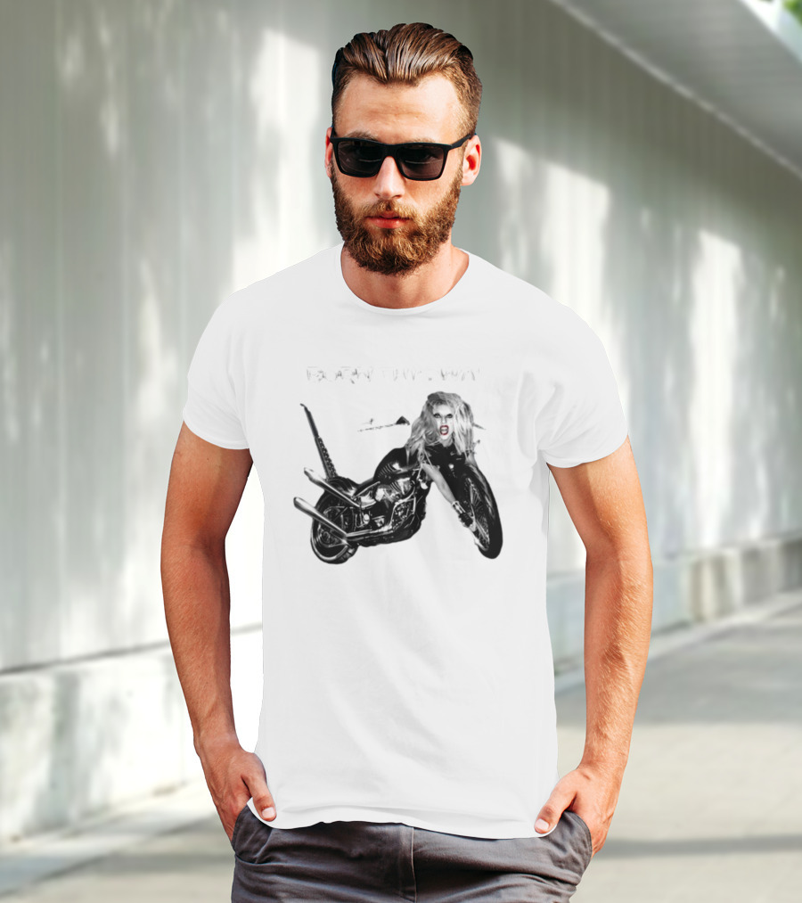 Born This Way Album Motorcycle Lady Gaga T-Shirt