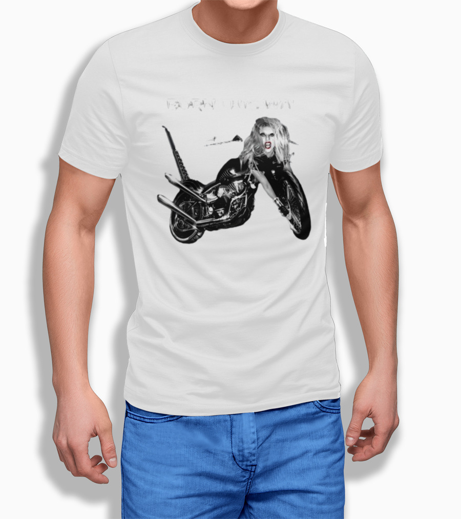 Born This Way Album Motorcycle Lady Gaga T-Shirt