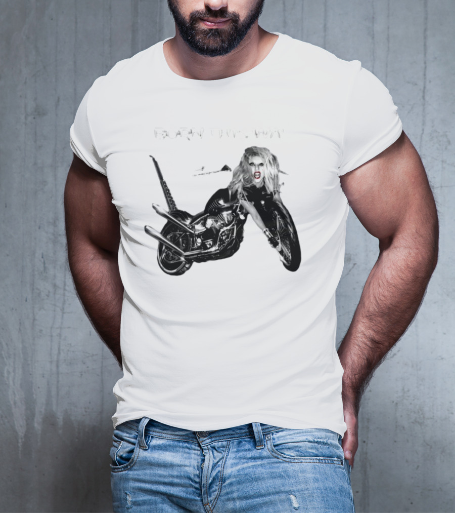Born This Way Album Motorcycle Lady Gaga T-Shirt