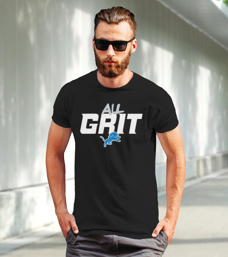 Detroit Lions All Grit Lions Logo T-Shirt