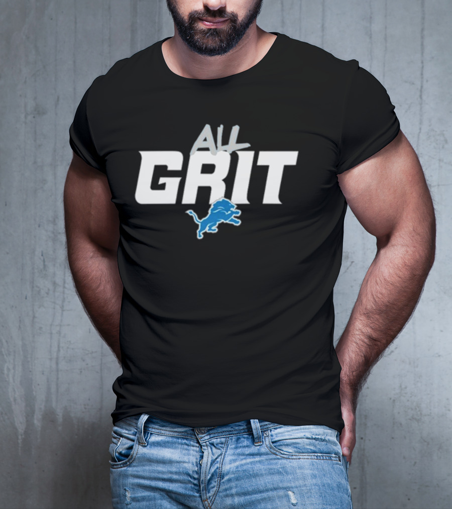 Detroit Lions All Grit Lions Logo T-Shirt