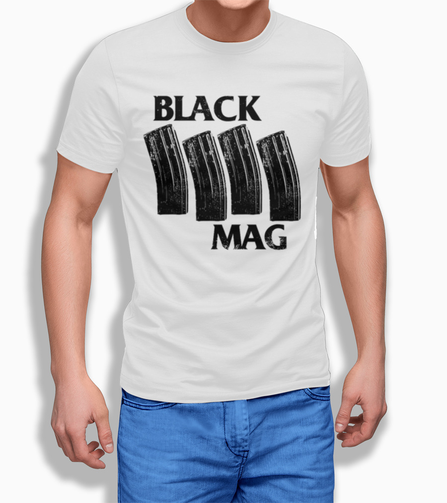 Black Mag Donut Operator Four Magazines T-Shirt