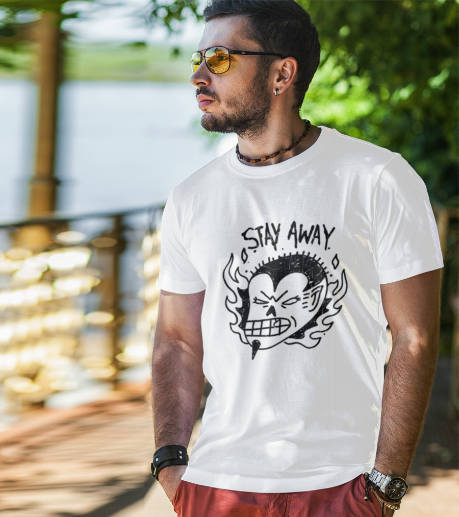 Stay Away Imalreadydead Skull Flame T-Shirt