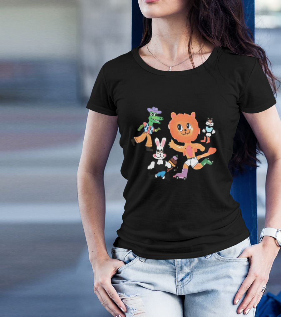 The Fancy Friends Pleasing Cartoon Animal Characters T-Shirt