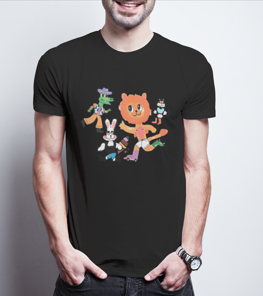 The Fancy Friends Pleasing Cartoon Animal Characters T-Shirt