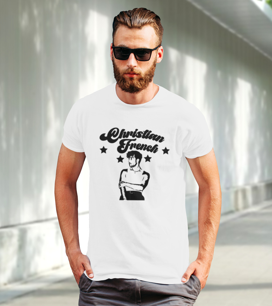 Christian French Music Fan Art Black Stars T-Shirt
