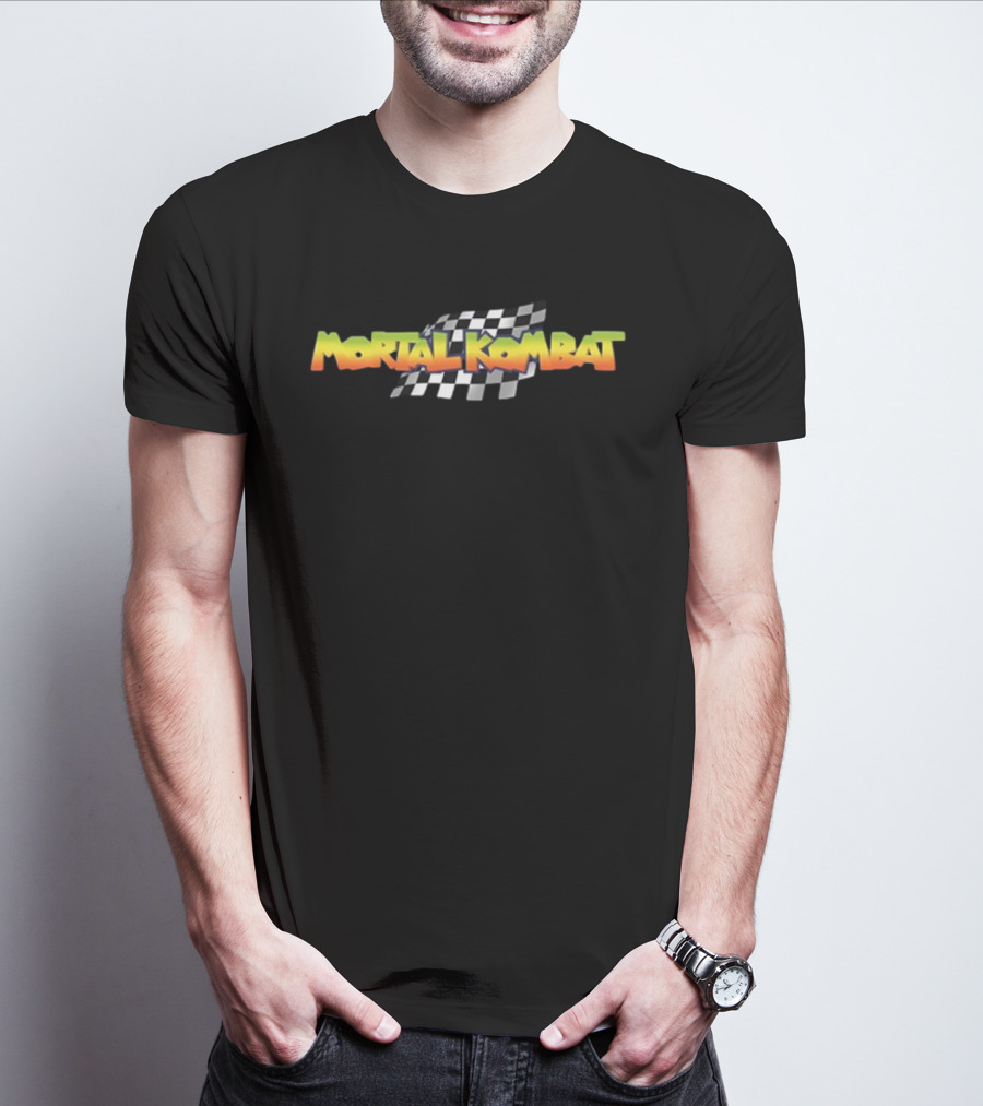 Mortal Kombat Checkered Flag T-Shirt