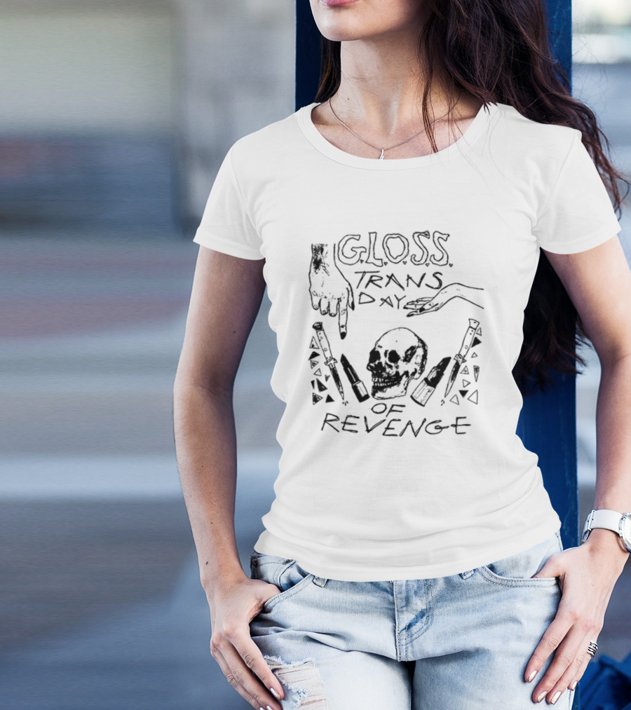 GLOSS Trans Day Of Revenge Skull And Knives T-Shirt