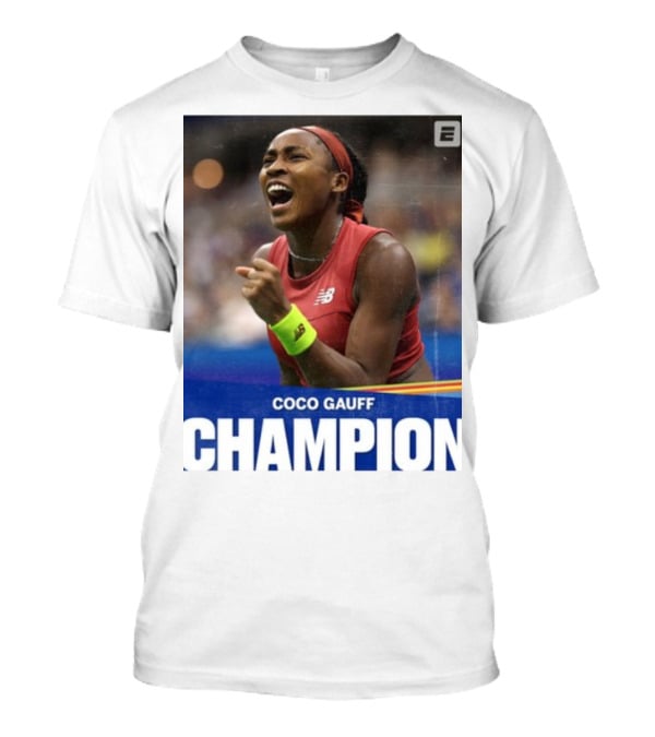 Coco Gauff Champion ESPN Tennis New Balance T-Shirt