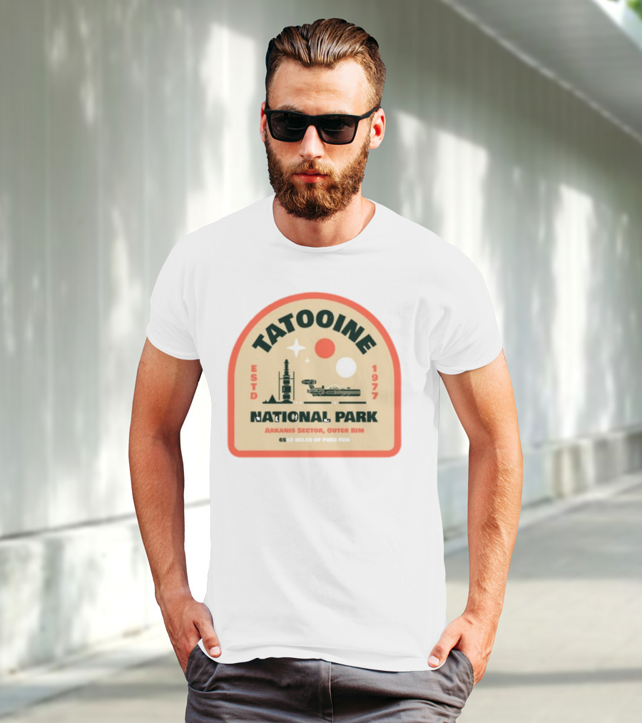 Tatooine National Park Arkanis Sector Outer Rim ESTD 1977 6502 Miles Of Pure Fun T-Shirt
