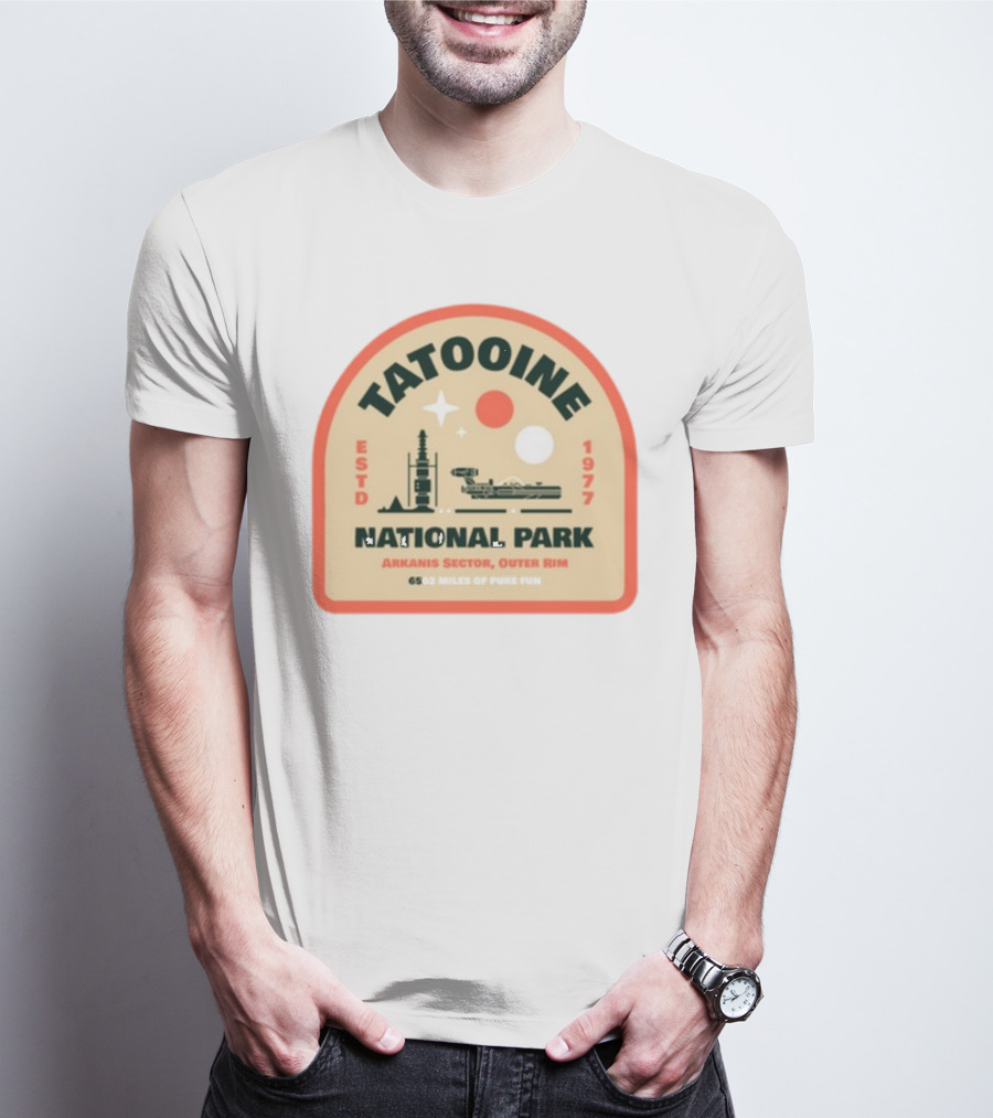 Tatooine National Park Arkanis Sector Outer Rim ESTD 1977 6502 Miles Of Pure Fun T-Shirt