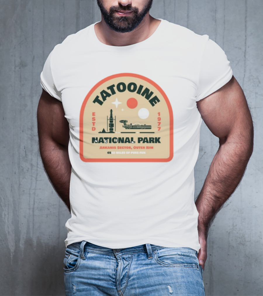 Tatooine National Park Arkanis Sector Outer Rim ESTD 1977 6502 Miles Of Pure Fun T-Shirt