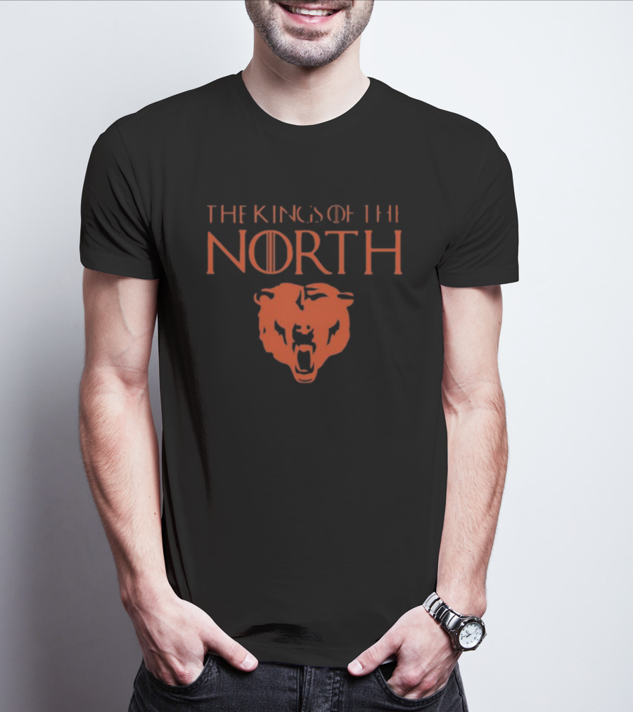 The Kings Of The North Game Of Thrones Inspired Typography With Bear Emblem T-Shirt