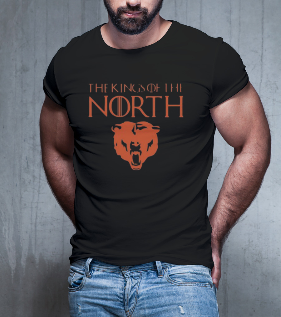 The Kings Of The North Game Of Thrones Inspired Typography With Bear Emblem T-Shirt
