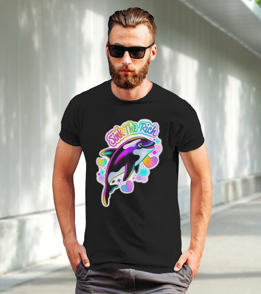 Sink The Rich Theartsyalien Bigcartel Colorful Orca Hearts T-Shirt