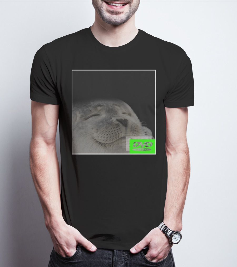 Bouncing DVD Hits Corner Idle Screen Meme Relaxed Seal T-Shirt