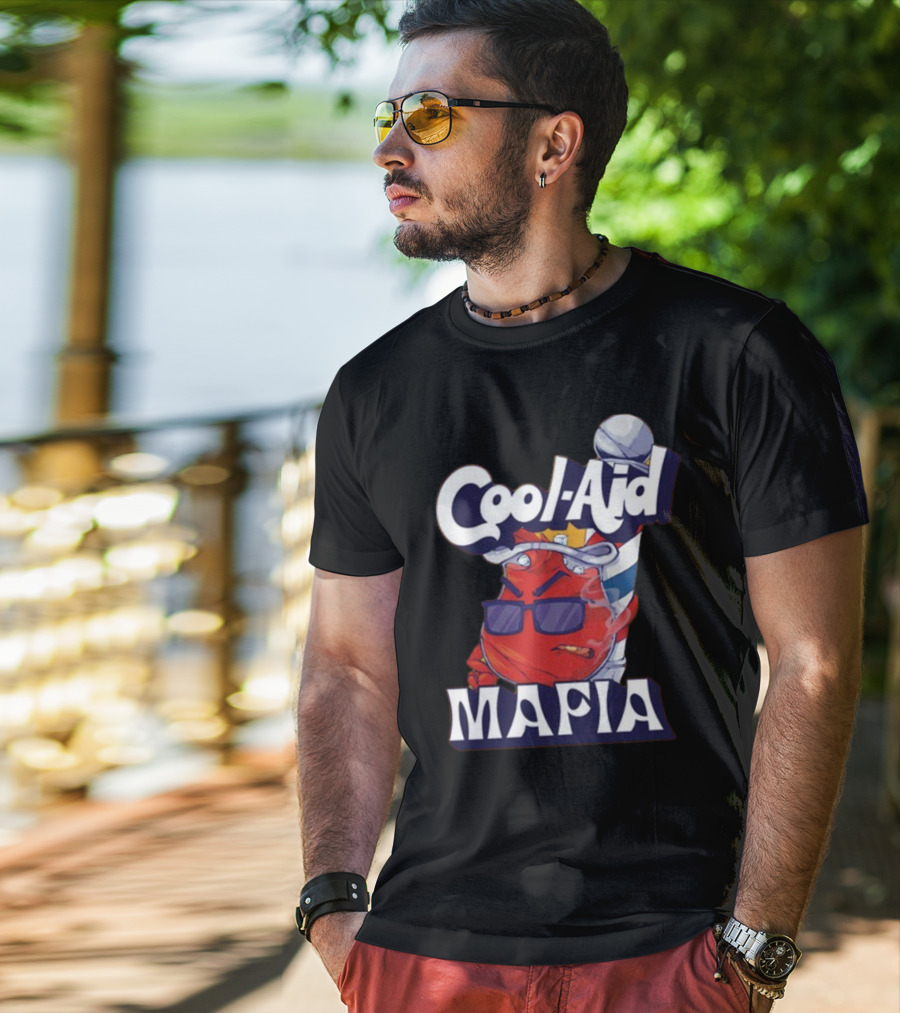 Cool-Aid Mafia Gangster Red Jug Smoking Shades T-Shirt