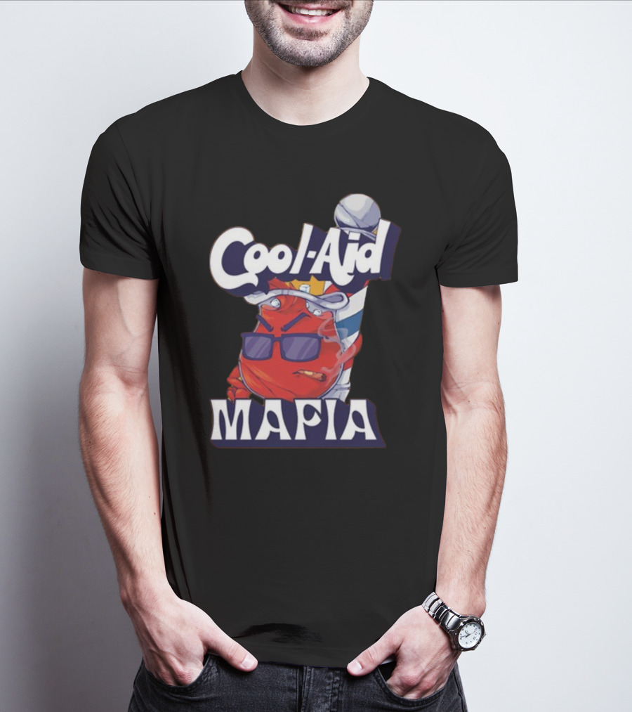 Cool-Aid Mafia Gangster Red Jug Smoking Shades T-Shirt