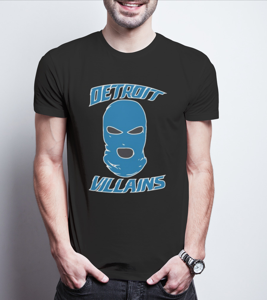 Detroit Villains Blue Mask T-Shirt