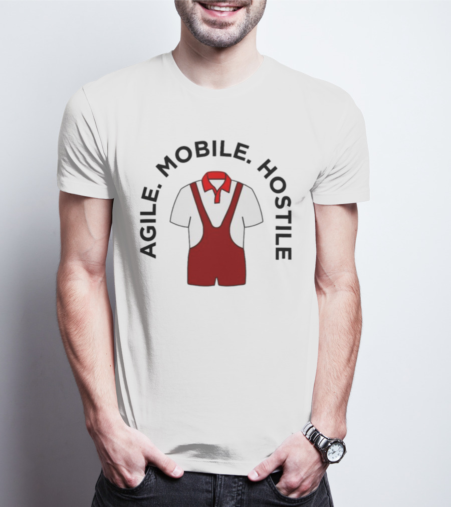 Agile Mobile Hostile Wrestling Innovation Foundation Polo Singlet T-Shirt