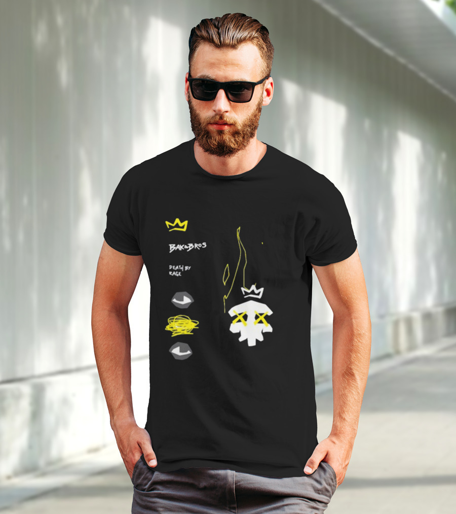 Baka Bros Death By Rage Family Crown Skull T-Shirt