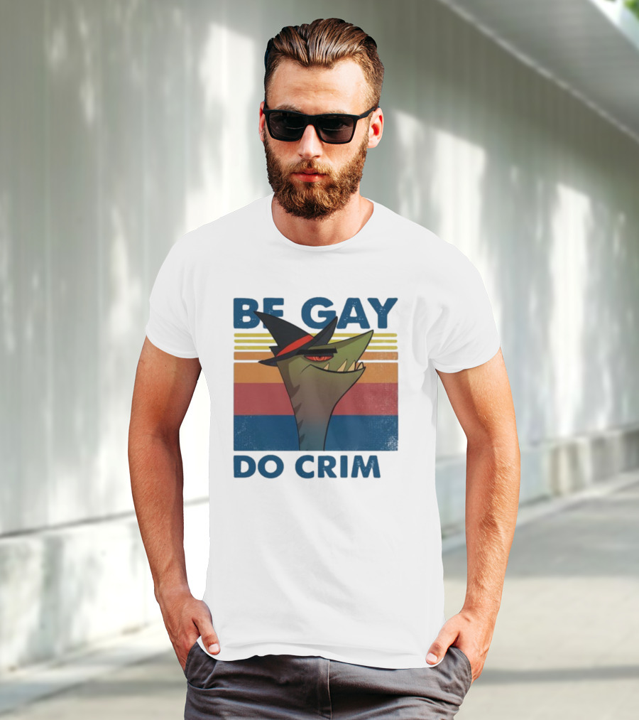 Helluva Boss Be Gay Do Crime Retro Style Snake In Hat T-Shirt