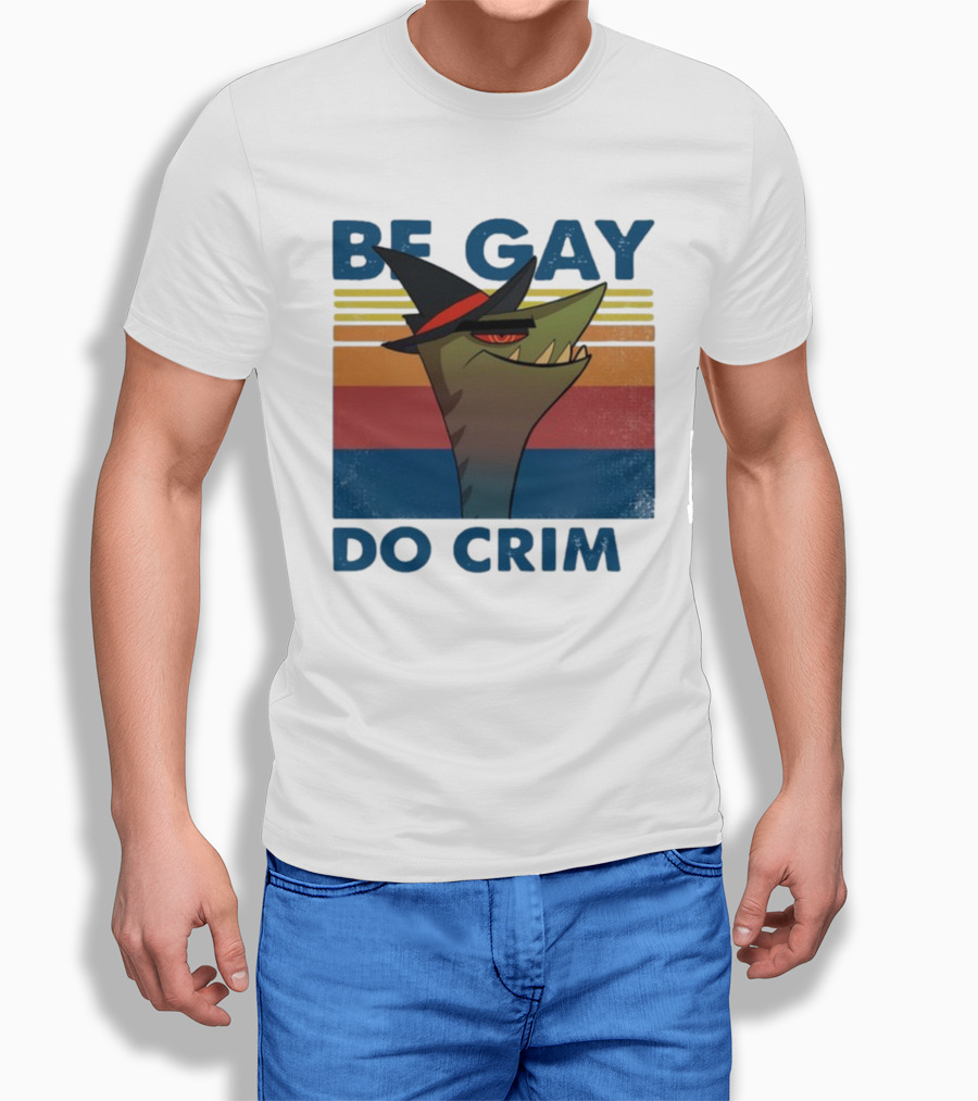 Helluva Boss Be Gay Do Crime Retro Style Snake In Hat T-Shirt