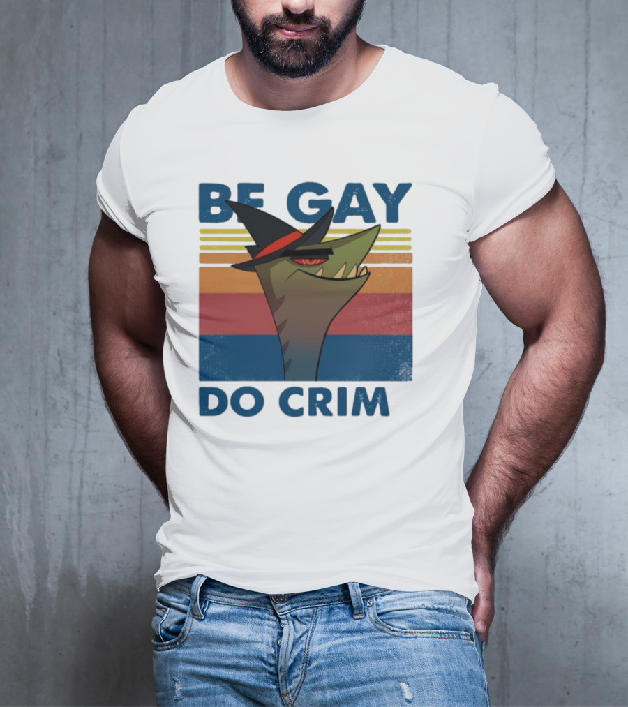 Helluva Boss Be Gay Do Crime Retro Style Snake In Hat T-Shirt