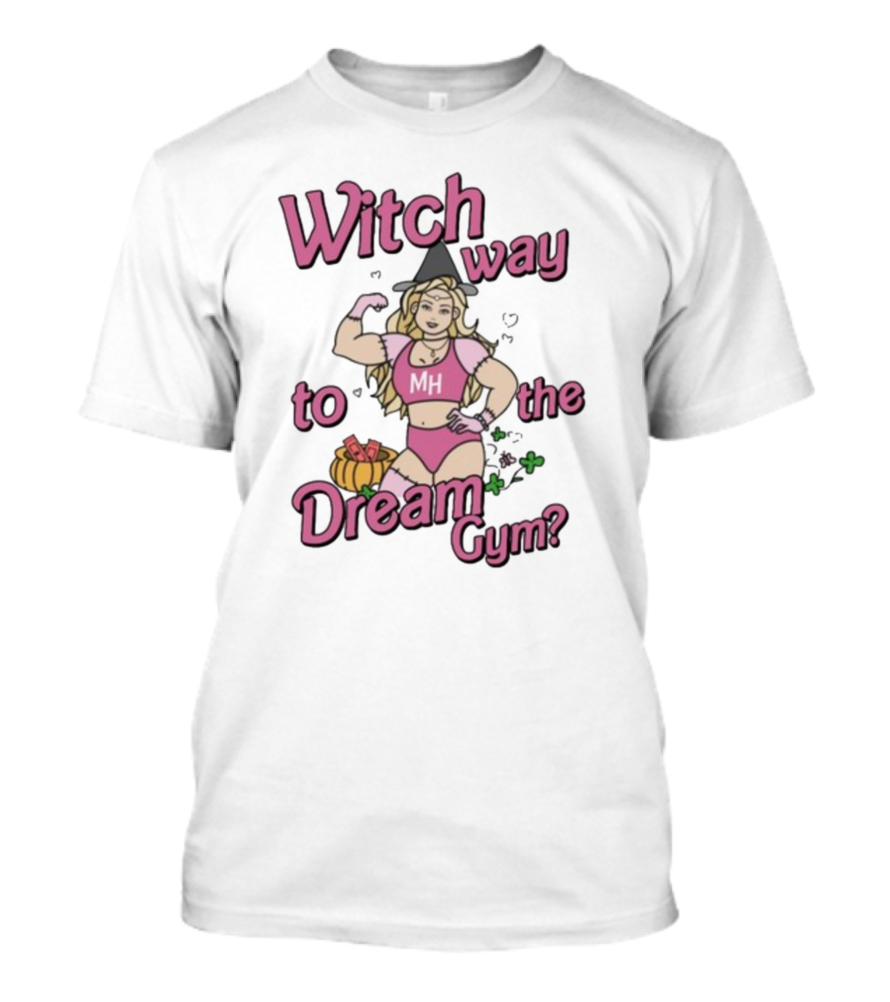 Witch Way To The Dream Gym Halloween Muscle MH Magic T-Shirt