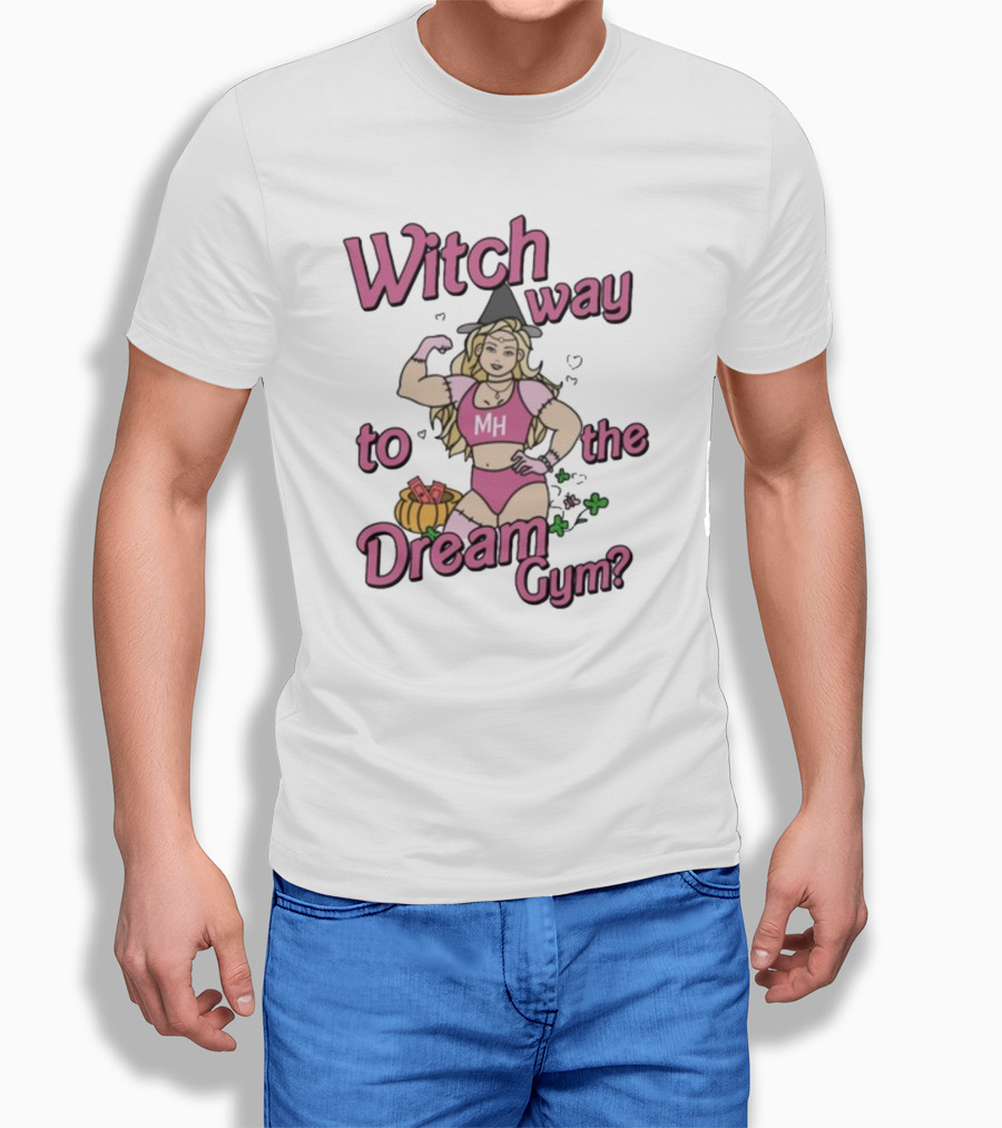 Witch Way To The Dream Gym Halloween Muscle MH Magic T-Shirt