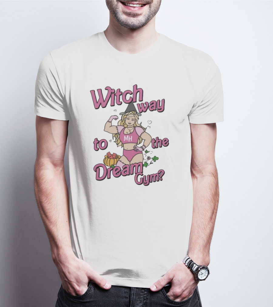 Witch Way To The Dream Gym Halloween Muscle MH Magic T-Shirt
