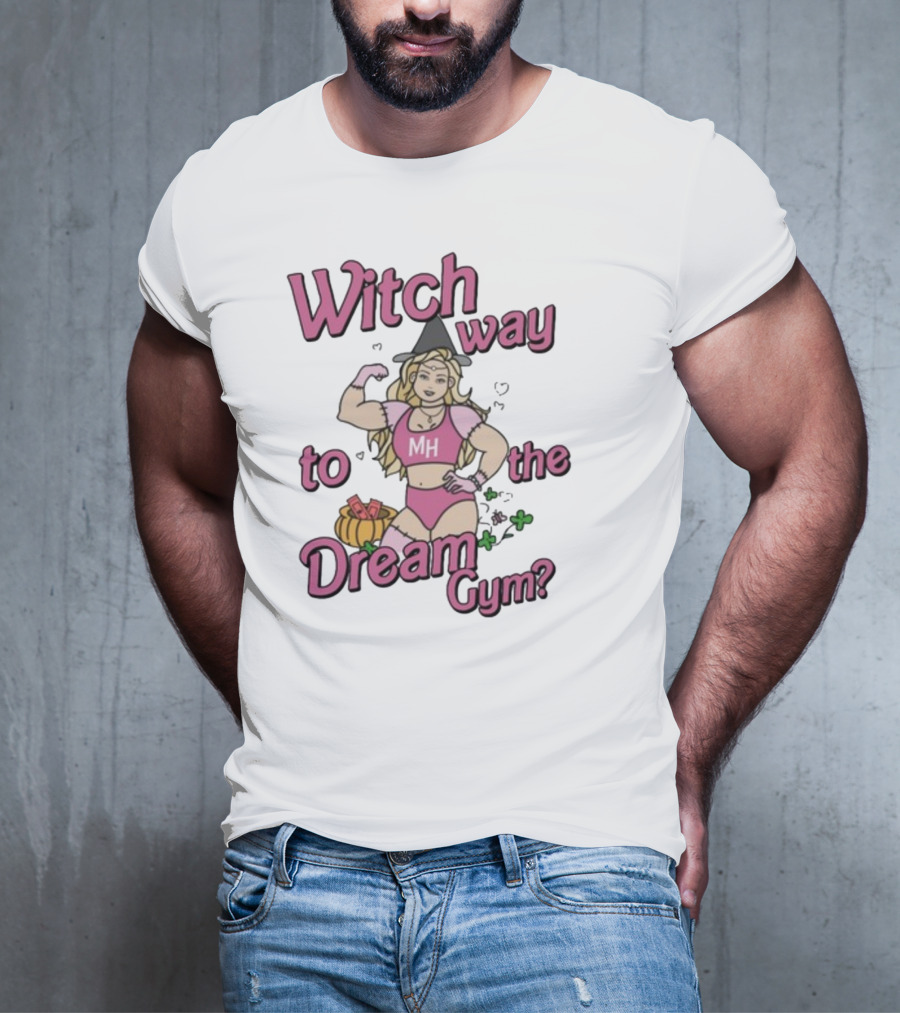 Witch Way To The Dream Gym Halloween Muscle MH Magic T-Shirt