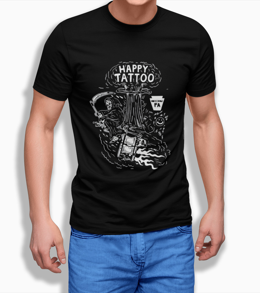 Happy Tattoo Grim Reaper Tree Honesdale PA T-Shirt