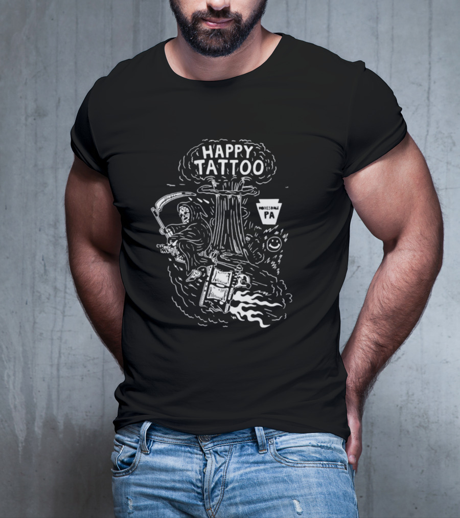 Happy Tattoo Grim Reaper Tree Honesdale PA T-Shirt