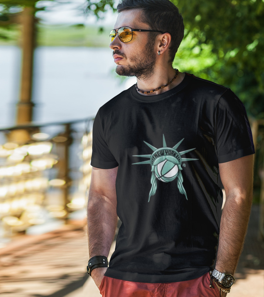 New York Liberty Basketball Ny Lady Liberty T-Shirt