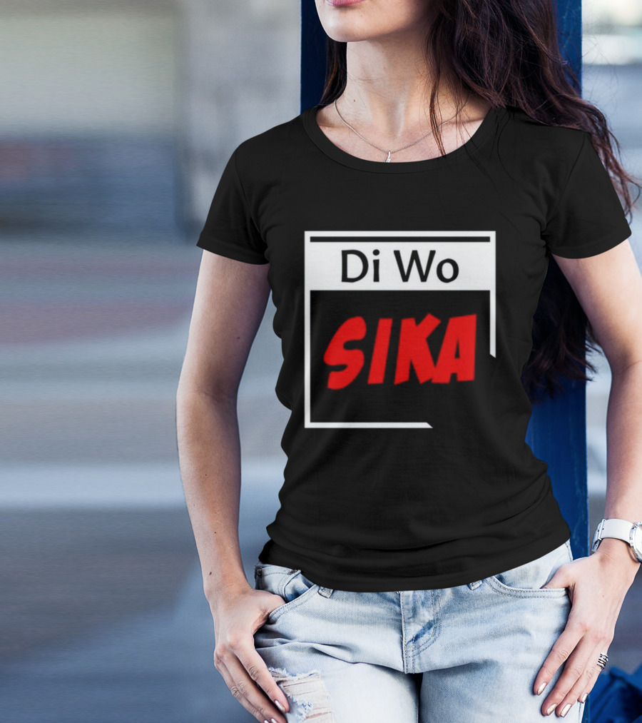 Di Wo Sika Bold Modern Text Block T-Shirt