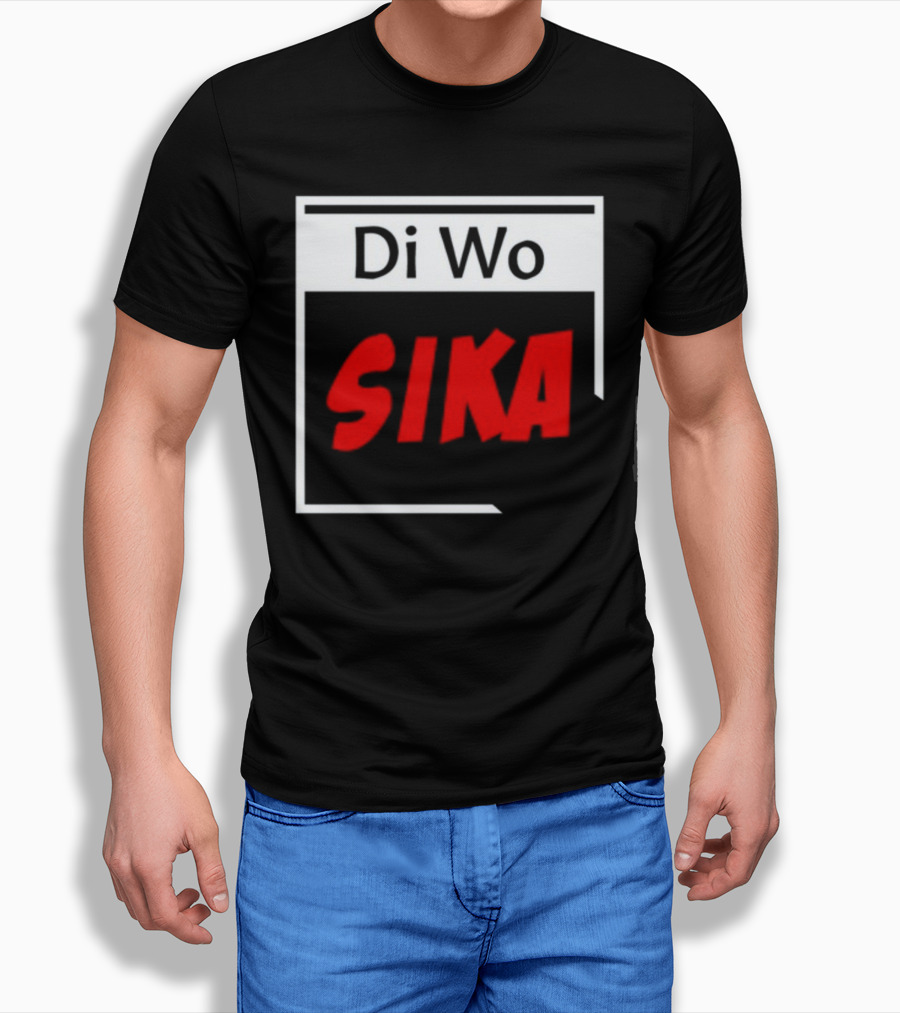 Di Wo Sika Bold Modern Text Block T-Shirt