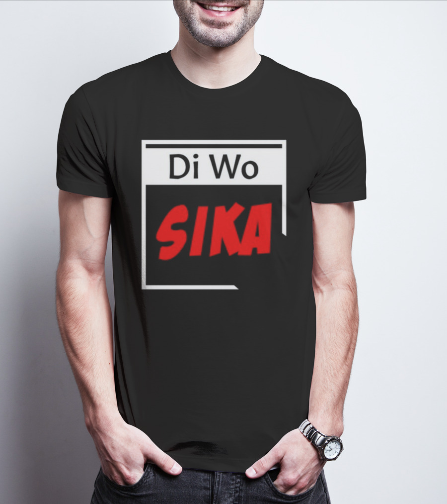 Di Wo Sika Bold Modern Text Block T-Shirt