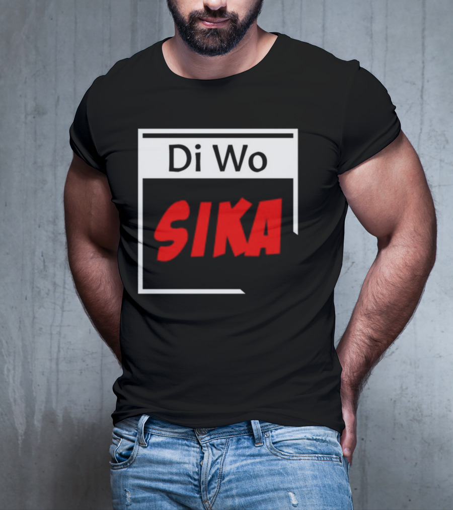 Di Wo Sika Bold Modern Text Block T-Shirt