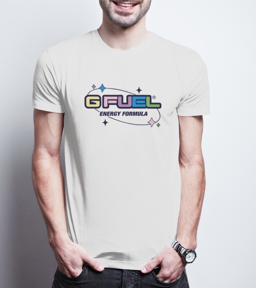 Gfuel Energy Formula Pastel Logo With Colorful Stars T-Shirt