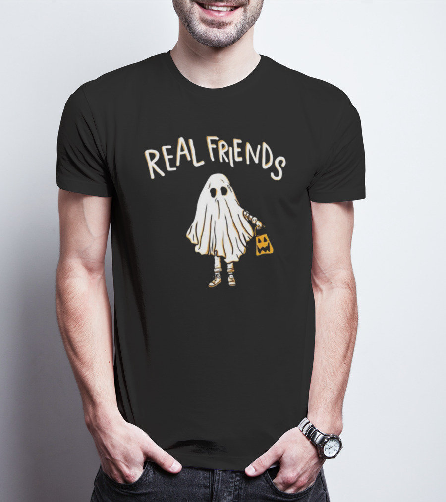 Real Friends Ghost Halloween Trick Or Treat T-Shirt
