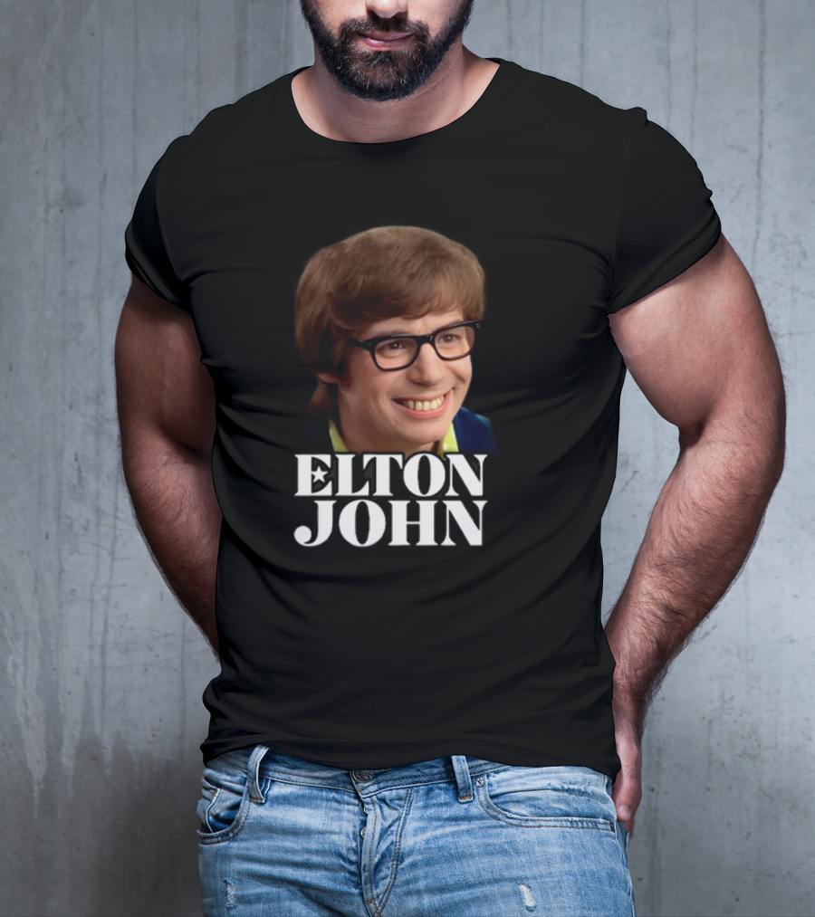 Shitheadsteve Elton John Austin Powers Face Mashup T-Shirt