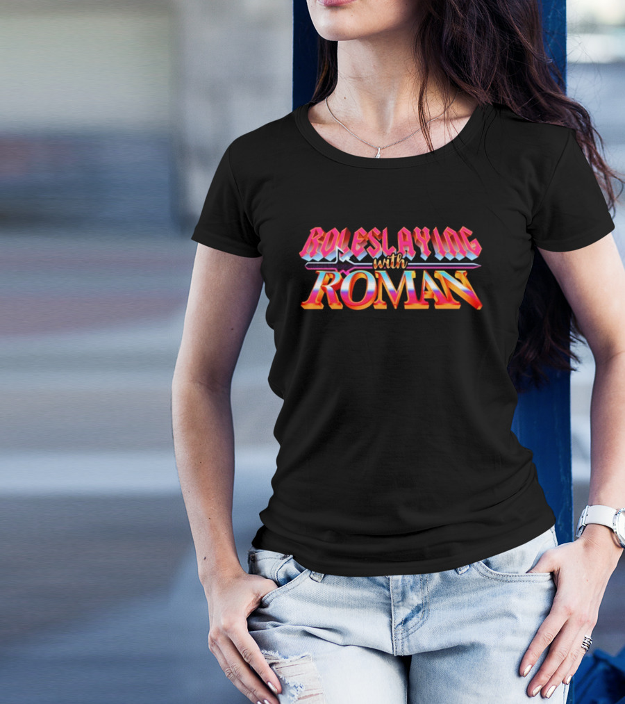 Thomas Sanders Roleslaying With Roman Bold Retro T-Shirt
