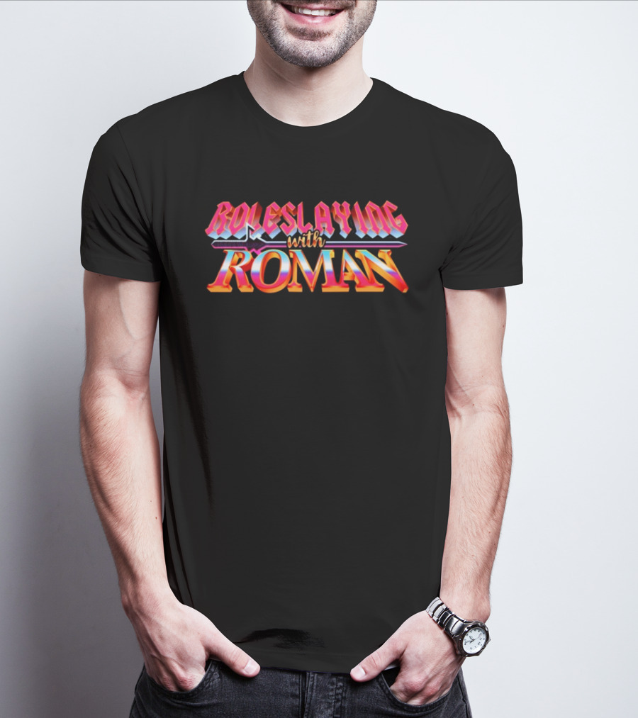 Thomas Sanders Roleslaying With Roman Bold Retro T-Shirt
