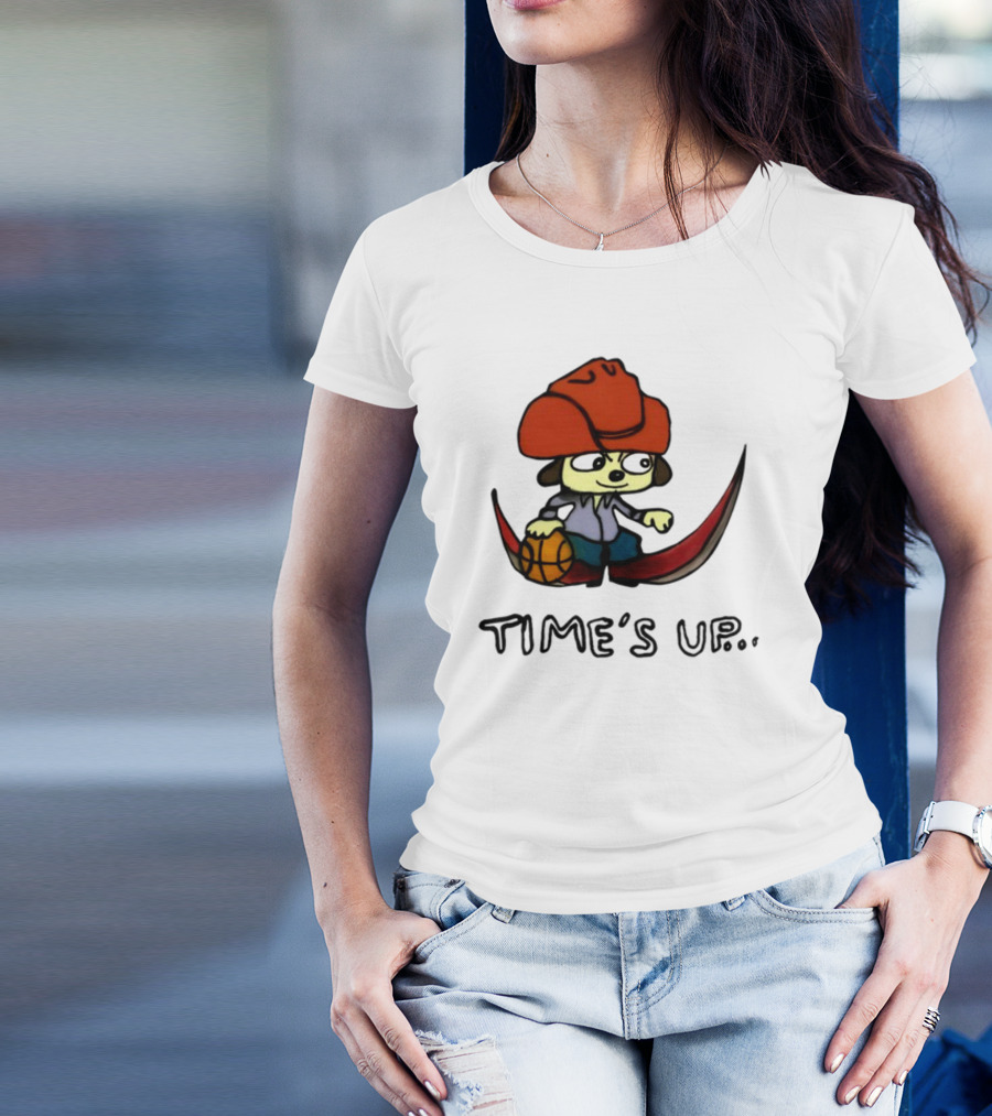 TIME'S UP Parappa The Rapper Basketball Swoosh T-Shirt