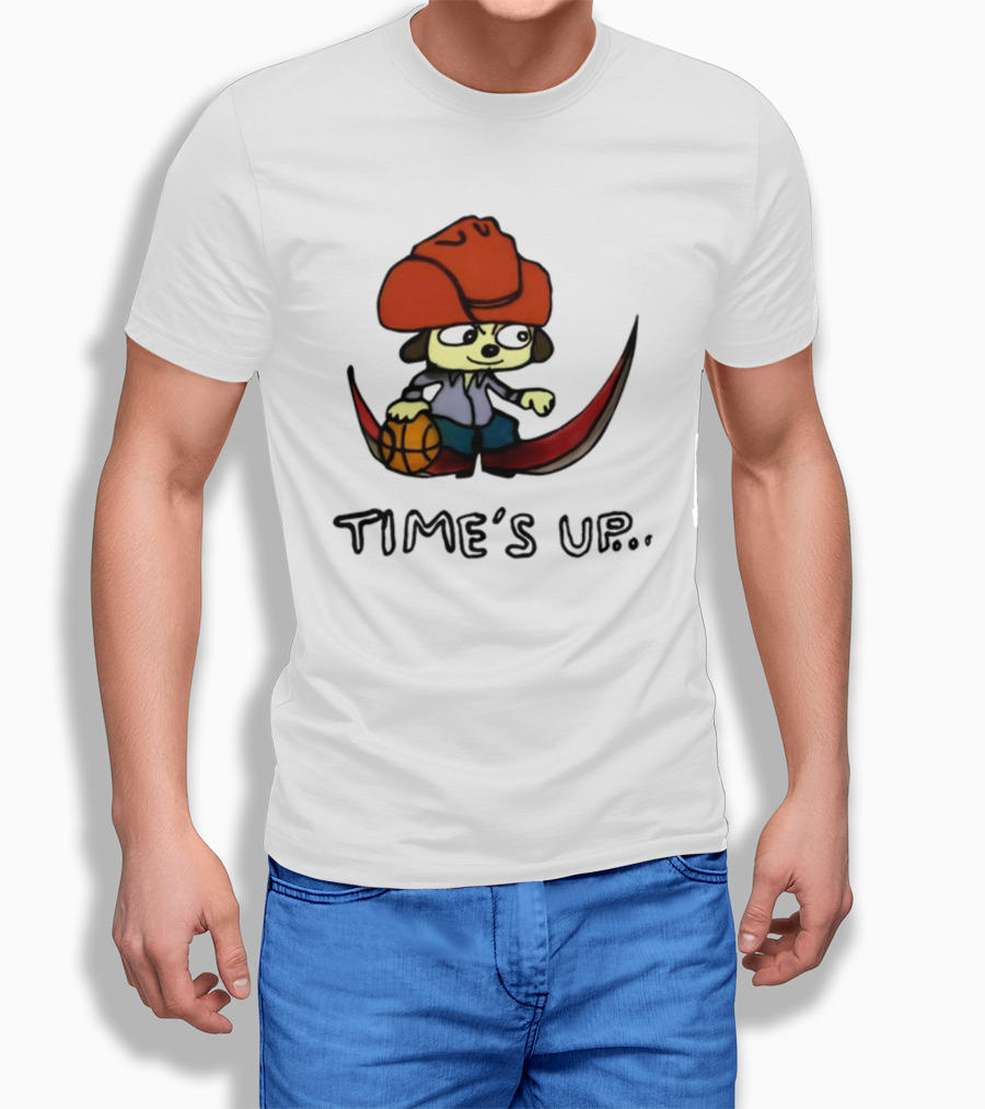 TIME'S UP Parappa The Rapper Basketball Swoosh T-Shirt