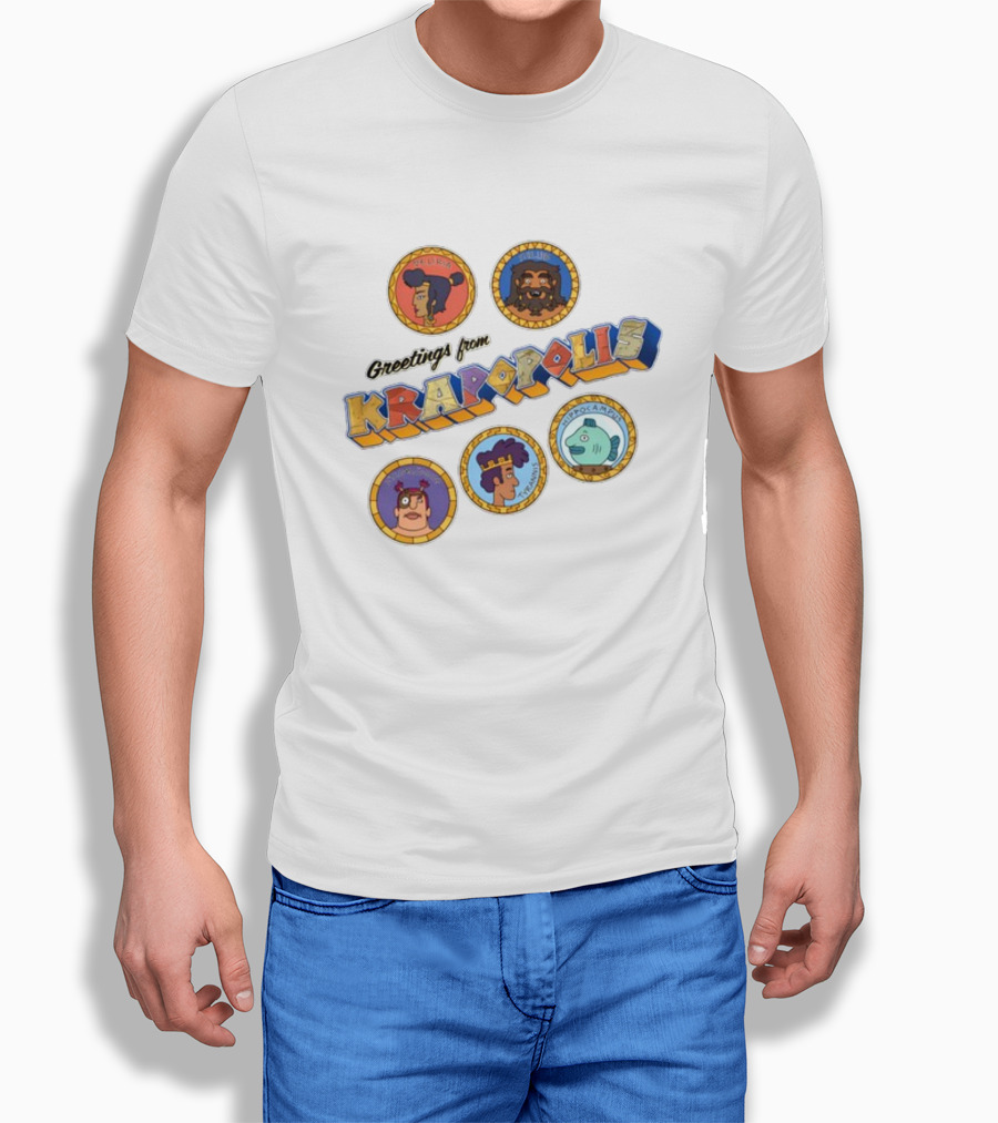Greetings From Krapopolis Characters Stamps Krapopolis Fox Animated Series T-Shirt
