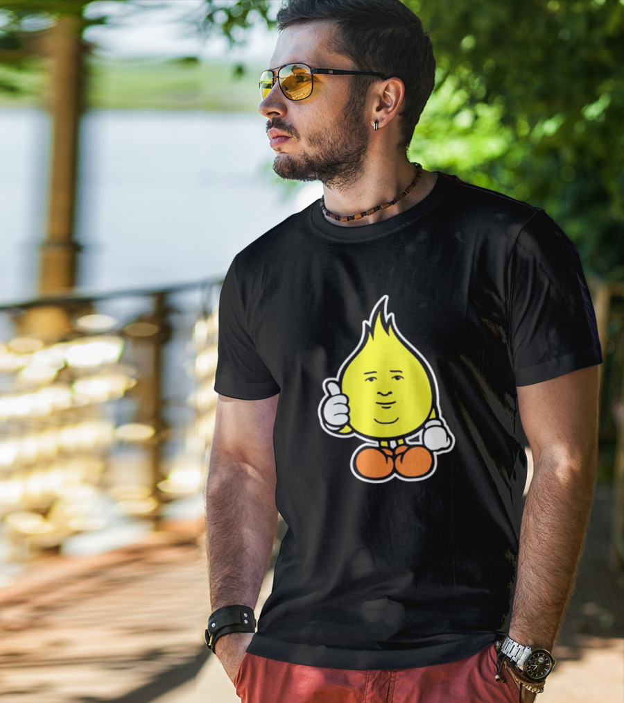 Flamebob Thumbs Up Cartoon Character T-Shirt