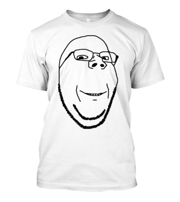 Maddymaddy Fyridk Smiling Wholesome Wojak Soyjak Meme Style Face T-Shirt